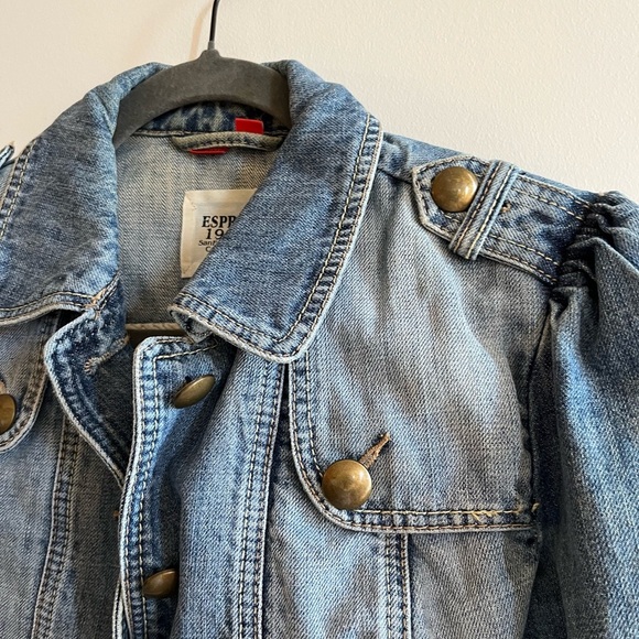 ESPRIT 1968 Denim Cropped Jacket Size Small - Picture 3 of 12